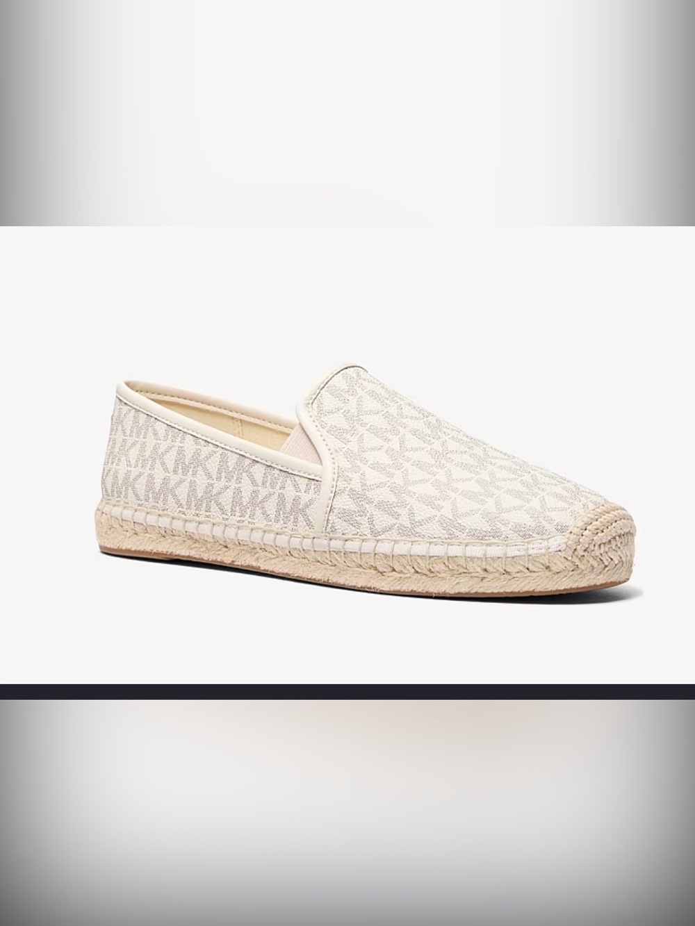 Michael Kors Cream Logo Espadrille Slip‎ on 6.5